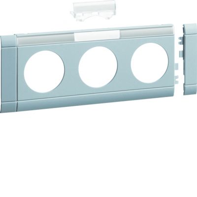 tehalit.WA Maskownica potrójna z polem opisowym ABS bezhalogenowy lakierowanaier aluminium GB08031LAN HAGER (GB08031LAN)