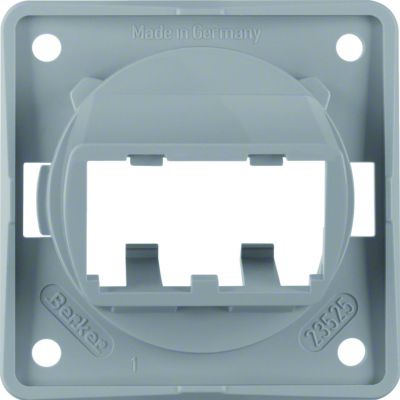 BERKER Integro Flow Płytka nośna do 2 modułów MINI-COM szary 945592507 HAGER (945592507)