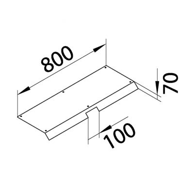 tehalit.AK Pokrywa kanału napodł Kąt zew 1-str skos dł. 800mm 200x70mm stal AKBA2000701 HAGER (AKBA2000701)