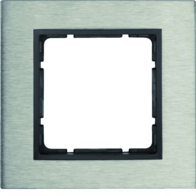 BERKER B.7 Ramka pojedyncza stal szlachetna/antracyt mat 10113606 HAGER (10113606)