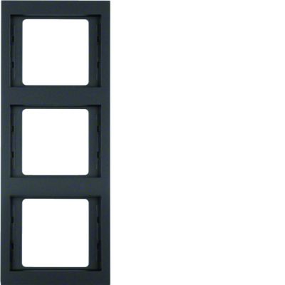 BERKER K.1 Ramka potrójna pionowa antracyt mat lakierowana 13337006 HAGER (13337006)