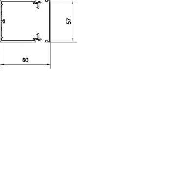 tehalit.LF Kanał elektroinstalacyjny PVC 60x60mm jasnoszary LF6006007035 HAGER (LF6006007035)