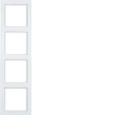 BERKER Q.3 Ramka poczwórna biała aksamit 10146099 HAGER (10146099)