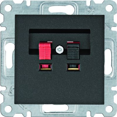 lumina Gniazdo głośnikowe czarny WL3313 HAGER (WL3313)