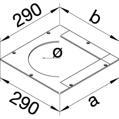 tehalit.UK Pokrywa montażowa dla UD roz.2 R2 fi242mm stal ocynkowana UDM2242R2 HAGER (UDM2242R2)