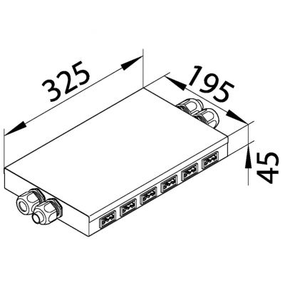 tehalit.SPW Rozdzielacz podłogowy płaski Wieland 6 gn czarnych / 6 gn białych SPWG669010 HAGER (SPWG669010)
