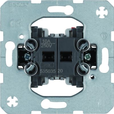 BERKER one.platform Łącznik żaluzjowy 2-klawiszowy przyciskowy jednobiegunowy mechanizm samozaciski 53503520 HAGER (53503520)