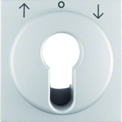 BERKER B.Kwadrat/B.7 Płytka czołowa do łącznika żaluzjowego na klucz aluminium mat lakierowana 15061404 HAGER (15061404)