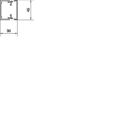 tehalit.LF Kanał elektroinstalacyjny PVC 30x45mm szary LF3004507030 HAGER (LF3004507030)