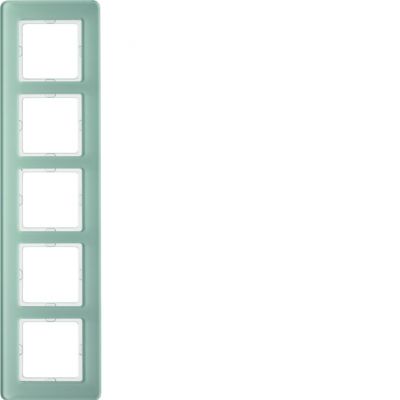 BERKER Q.7 Ramka pięciokrotna szkło biała 10156079 HAGER (10156079)