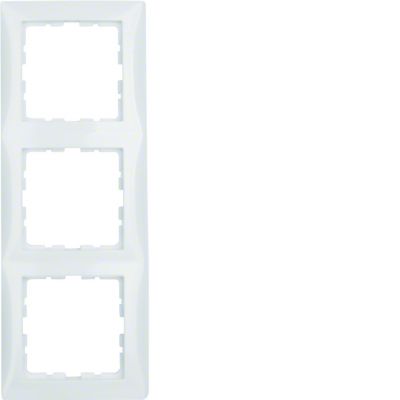 BERKER B.Kwadrat Ramka potrójna biała 5310138989 HAGER (5310138989)