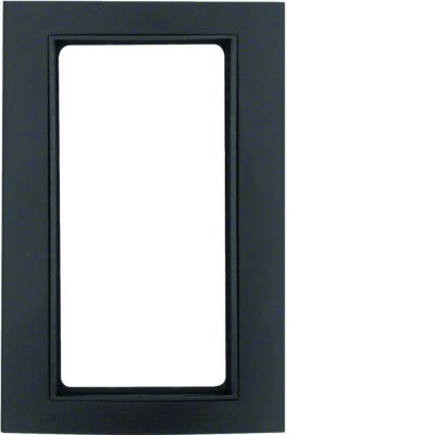 BERKER B.3 Ramka z dużym wycięciem aluminium czarna/antracyt 13093005 HAGER (13093005)