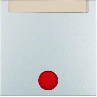 BERKER B.Kwadrat/B.7 Klawisz z 5 dołączonymi soczewkami i pole opisowe do łącznika 1-klaw. aluminium mat lakierowana 16281404 HAGER (16281404)