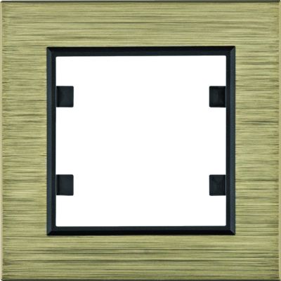 lumina passion Ramka pojedyncza aluminium mosiądz WL9014 HAGER (WL9014)