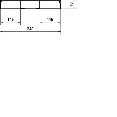 tehalit.UK Kanał do wylewki podłogowej 3-komorowy 340X48mm stal UK340483 HAGER (UK340483)