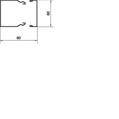 tehalit.LFS Kanał stalowy 60x60mm ocynk LFS600600VERZ HAGER (LFS600600VERZ)