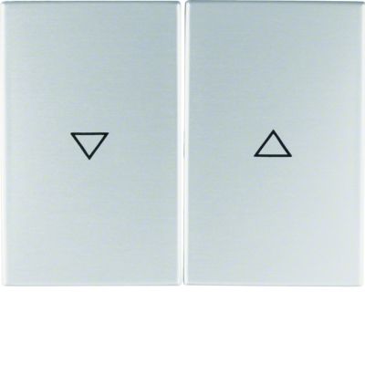 BERKER K.5 Klawisze nadrukowany symbol strzałka do łącznika 2-klawiszowego aluminium 14357103 HAGER (14357103)