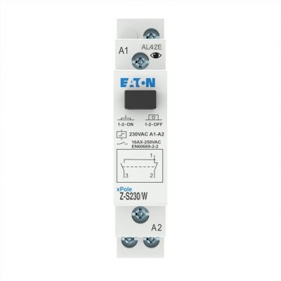 Z-S230/W Przekaźniki impulsowy bistabilny bez funkcji sygnalizacji diodą LED 16A 230V AC styk przemienny 265290 EATON (265290)