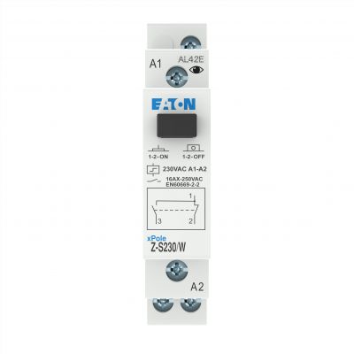 Z-S230/W Przekaźniki impulsowy bistabilny bez funkcji sygnalizacji diodą LED 16A 230V AC styk przemienny 265290 EATON (265290)