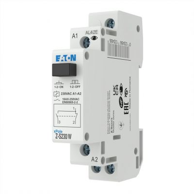 Z-S230/W Przekaźniki impulsowy bistabilny bez funkcji sygnalizacji diodą LED 16A 230V AC styk przemienny 265290 EATON (265290)