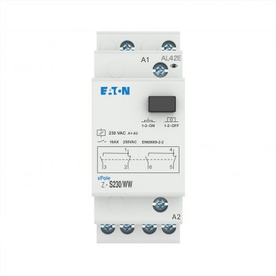 Z-S230/WW Przekaźniki impulsowy bez sygnalizacji diodą LED 16A 230V AC 2 styki przemienne 265312 EATON (265312)