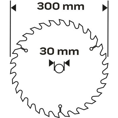 Tarcza do pilarki widiowa 300x30mm 40 zębów GRAPHITE 55H606 GTX (55-606)
