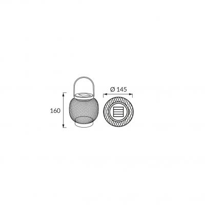 Lampa solarna LED BALUN LED 0,2W  ciemnoszary Ideus (04882)