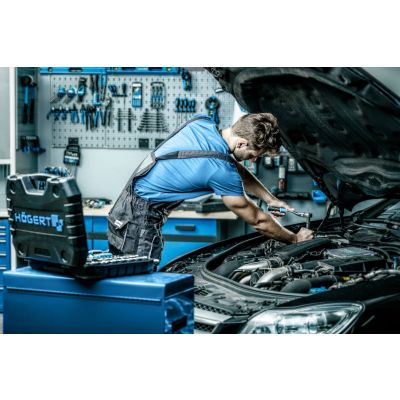 Zestaw narzędzi klucze 222 szt. CrV, 1/4' 3/8' 1/2' HOEGERT (HT1R444)