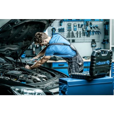 Zestaw narzędzi klucze 222 szt. CrV, 1/4' 3/8' 1/2' HOEGERT (HT1R444)