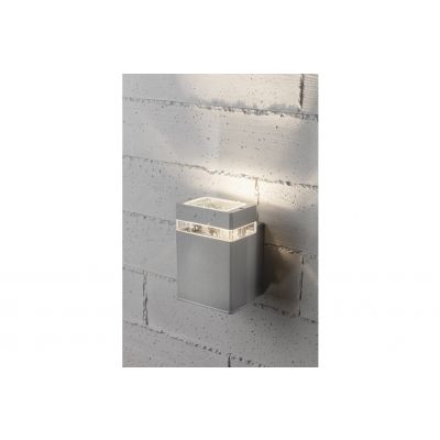 Oprawa ścienna jednokierunkowa NESSA GU10 MAX. 50W IP54 AC220-240V 50/60Hz szara GTV (LD-NESSAGU10J-80)