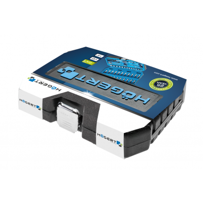 Klucze nasadowe nasadki 1/4'' zestaw 46 szt HT1R416 HOEGERT (HT1R416)