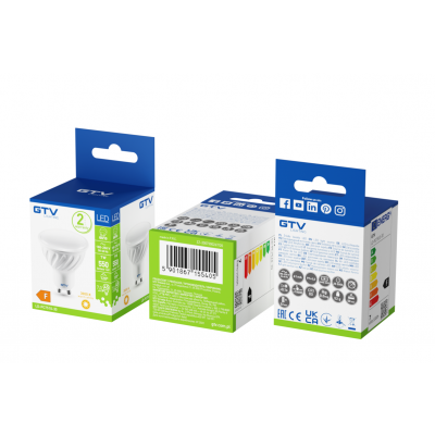 Żarówka LED GU10 7,5W 570lm 3000K AC230V 120st. LD-PC7510-30 GTV (LD-PC7510-30)