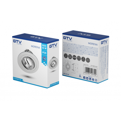 Sufitowa oprawa punktowa MORENA IP20 okrągła inox GTV (OP-OPROK1-80)