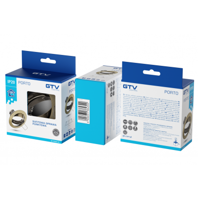 Sufitowa oprawa punktowa PORTO-K IP20 okrągła patyna z regulacją kąta TYP 5515 GTV (OP-PRAN5-30)