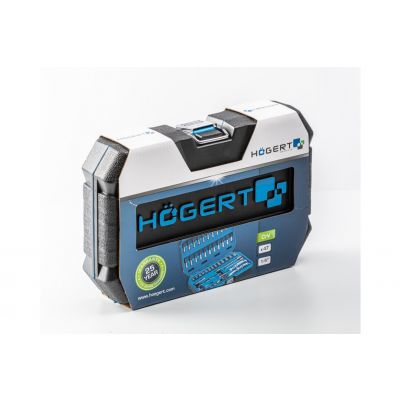 Klucze nasadowe nasadki 1/4'' zestaw 46 szt HT1R416 HOEGERT (HT1R416)