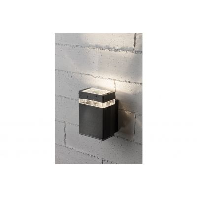 Oprawa ścienna jednokierunkowa NESSA GU10 MAX. 50W IP54 AC220-240V 50/60Hz czarna GTV (LD-NESSAGU10J-20)