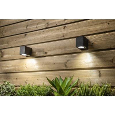 Oprawa ścienna jednokierunkowa TIAGO KW GU10 MAX.35W IP54 AC220-240V 50/60Hz czarna GTV (LD-TIAGOGU10J-20KW)