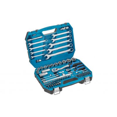 Komplet kluczy nasadowych zestaw 85 el. HOEGERT HT1R425 1/4' + 1/2' + płaskie (HT1R425)