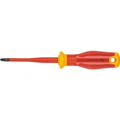 Wkrętak płasko-krzyżowy, PH2/SL6 100 mm, 1000V, SLIM, S2 HOEGERT (HT1S974-1)