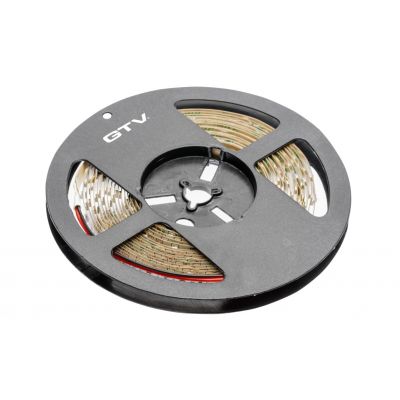 Taśma LED FLASH 3528 300 LED ciepły biały 24W IP20 bez żelu 8mm rolka 5m LD-3528-300-20-CB GTV (LD-3528-300-20-CB)