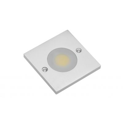GTV OPRAWA LED COB JOVITA KWADRATOWA, 3W, 12V DC, 1X COB, CIEPŁY BIAŁY, 150cm PRZEWÓD Z MINIAMP (2 WKRĘTY) LD-KJVCOB-CB (LD-KJVCOB-CB)
