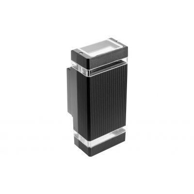 Oprawa ścienna dwukierunkowa NESSA GU10 MAX.2x50W IP54 AC220-240V 50/60Hz czarna GTV (LD-NESSAGU10D-20)