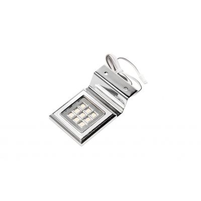 GTV OPRAWA LEDOWA KWADRATOWA NA SZAFKĘ CALDERON, 12V, 9 LED, CIEPŁY BIAŁY, CHROM LD-NKW9CB-40 (LD-NKW9CB-40)