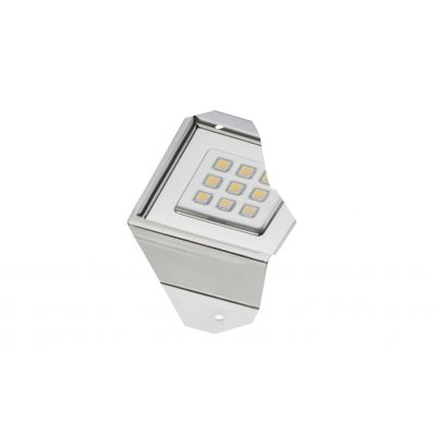 GTV OPRAWA LEDOWA KWADRATOWA NA SZAFKĘ CALDERON, 12V, 9 LED, CIEPŁY BIAŁY, SATYNA LD-NKW9CB-52 (LD-NKW9CB-52)