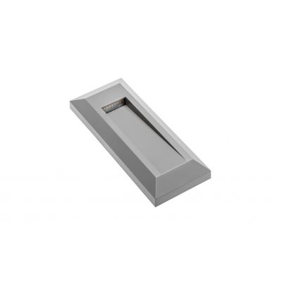 OPRAWA SCHODOWA LED SILVER PB, 1W, 45LM, AC220-240V, 50/60HZ, KĄT ŚWIECENIA 120*, IP65, PROSTOKĄT, C (LD-OSSLPB1W-80)