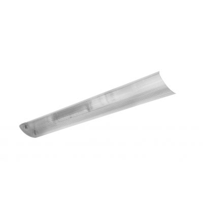Oprawa nasufitowa kloszowa ZEFIR 2x18 pod 2 świetlówki LED G13 T8 600mm IP40 ABS/PC LD-OZE218-00 GTV (LD-OZE218-00)