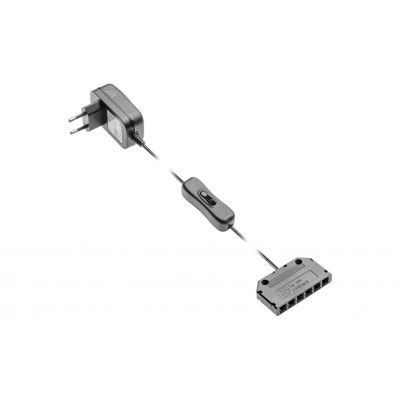 GTV ZASILACZ LED DC 12 V; MOC 12W Z WŁĄCZNIKIEM I DYSTRYBUTOREM 6 GNIAZD LD-ZWND12-10 (LD-ZWND12-10)