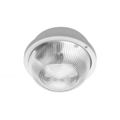 GTV OPRAWA KANAŁOWA IBIZA, OKRĄGŁA, max. 40W, E27, KORPUS BIAŁY ABS, KLOSZ SZKLANY, IP44  OS-IBBL060-00 (OS-IBBL060-00)