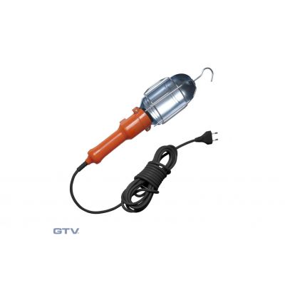 Oprawa przenośna E27 5m max 60W pomarańczowa GTV (OS-KAN527-24)