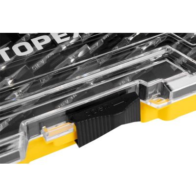 Końcówki wkrętakowe precyzyjne z uchwytem zestaw 32szt, TOPEX 39D555 GTX (39D555)